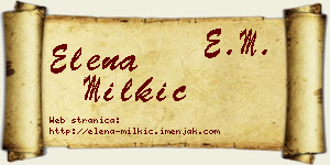 Elena Milkić vizit kartica